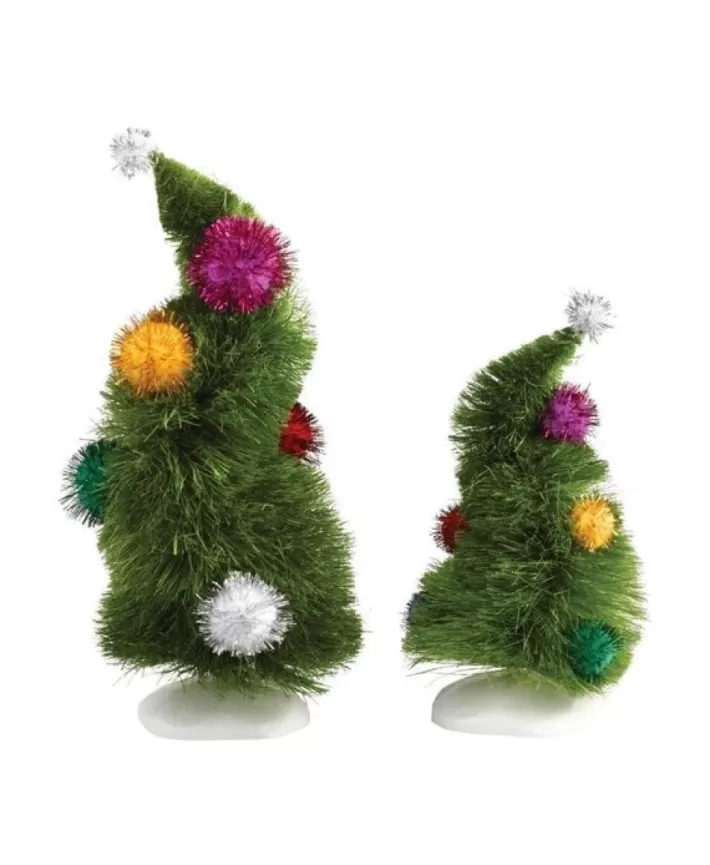 Wonky Trees Ens.2 - Grinch Village | Noel Eternel Store